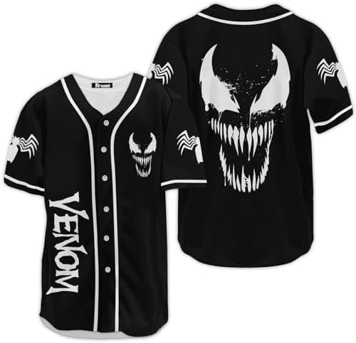 Amazon.com: HUF x Marvel Venom - Camiseta de fútbol, color negro